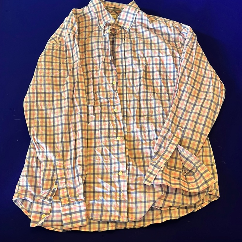 Old navy button down pink white blue checkered